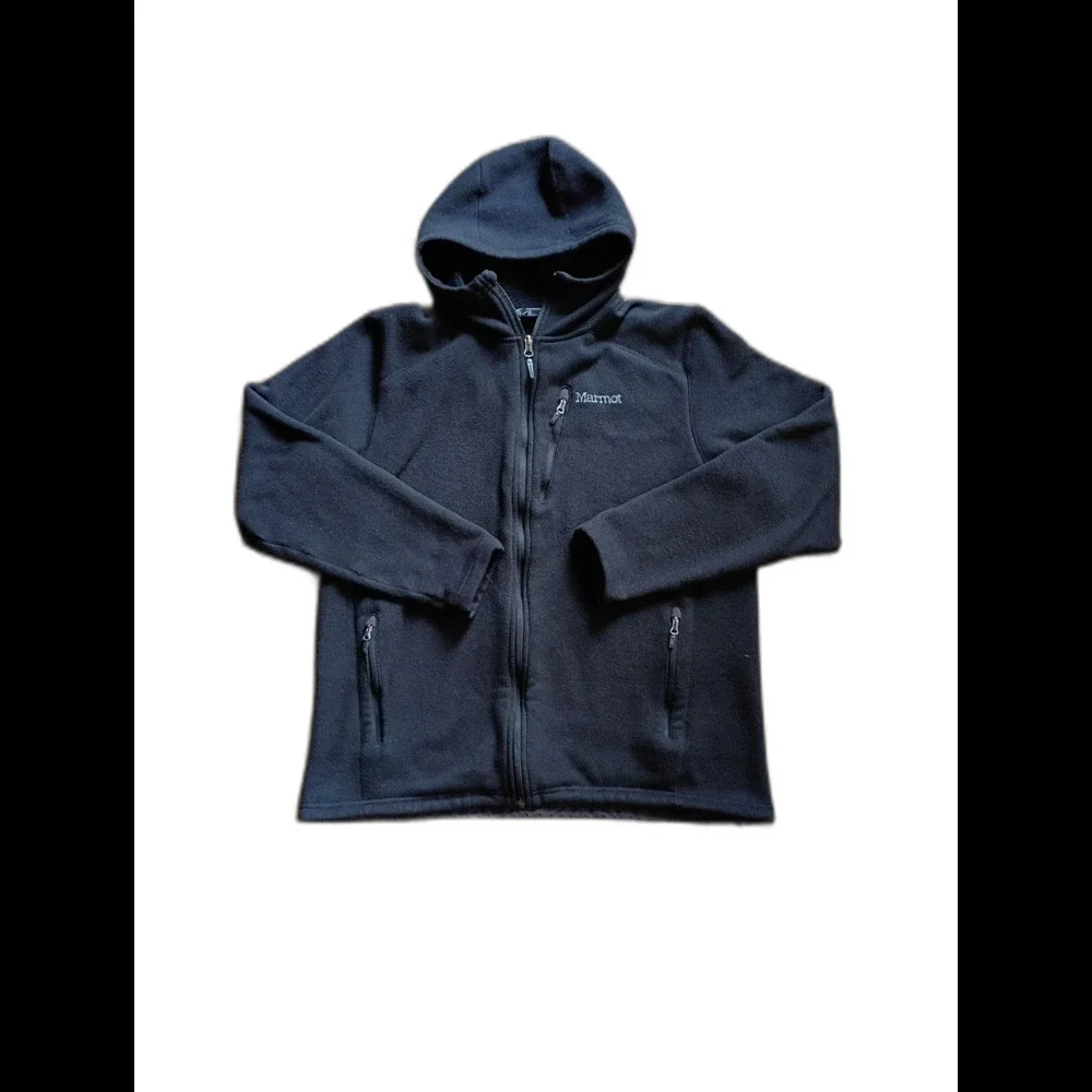 Marmot Black Fleece Full Zip Hoodie Jacket